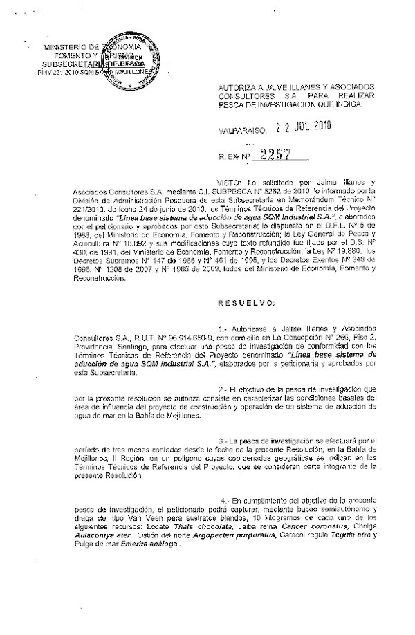 r ex pinv 2257-2010 jaime illanes y asociados consultores bentonicos ii.pdf