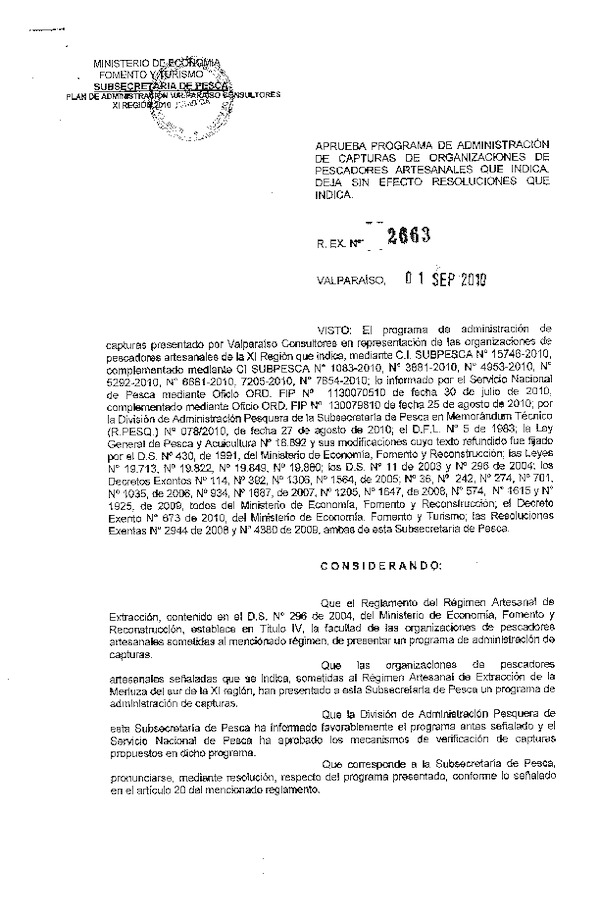 r ex 2663-2010 programa de administracion de capturas valpo consultores xi.pdf