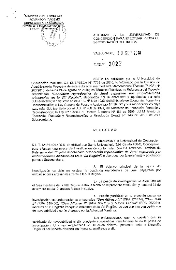 r ex pinv 3027-2010 u de concepcion jurel viii.pdf