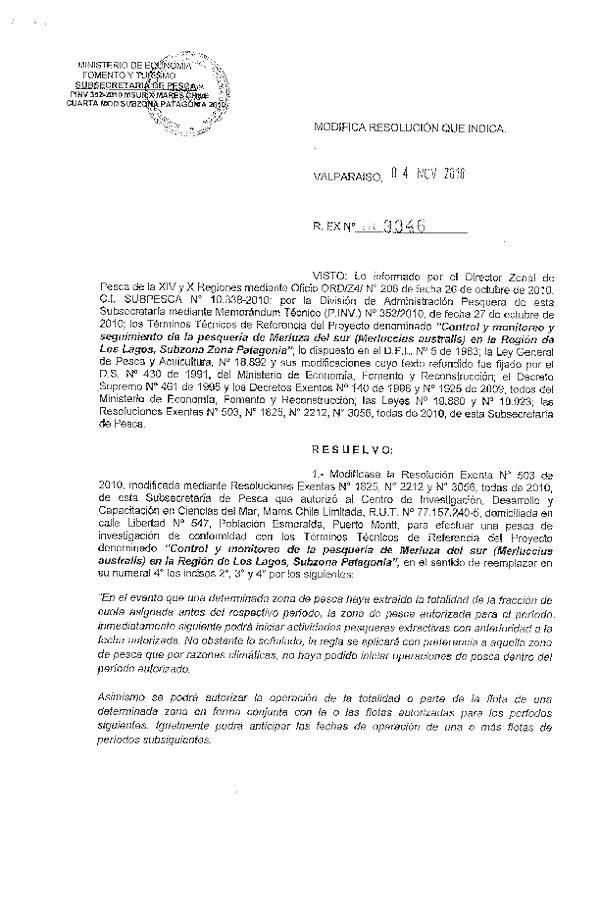 r ex pinv 3346-2010 modifica r 503-2010 mares chile merluza del sur x subzona patagonia.pdf