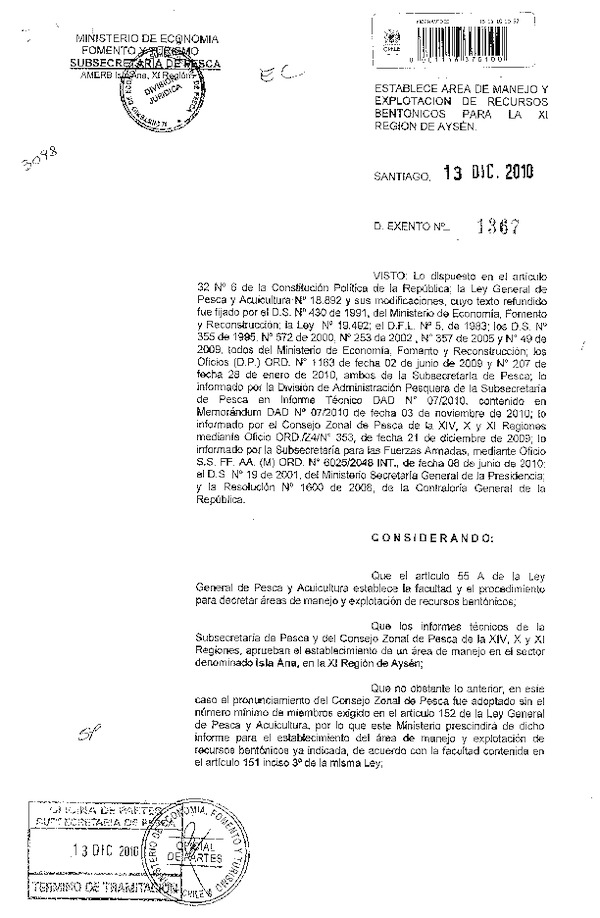 d ex 1367-2010 establece amerb isla ana xi.pdf