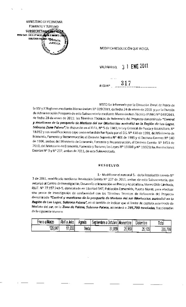 r ex pinv 317-2011 modifica r 3-2011 mares chile merluza del sur x.pdf