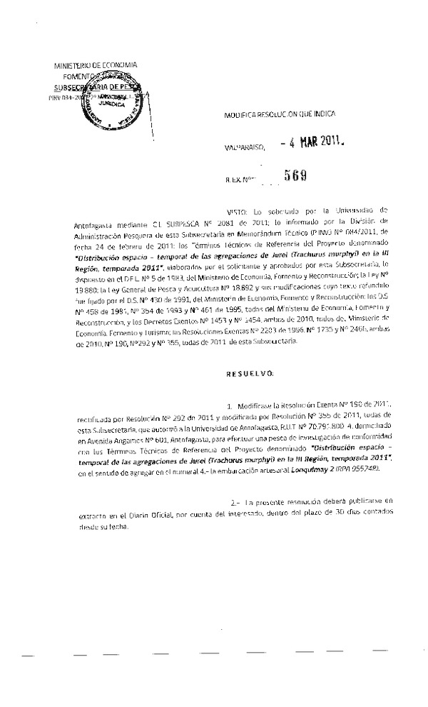 r ex 569-2011 modifica r 190-2011 u de antofagasta jurel iii.pdf