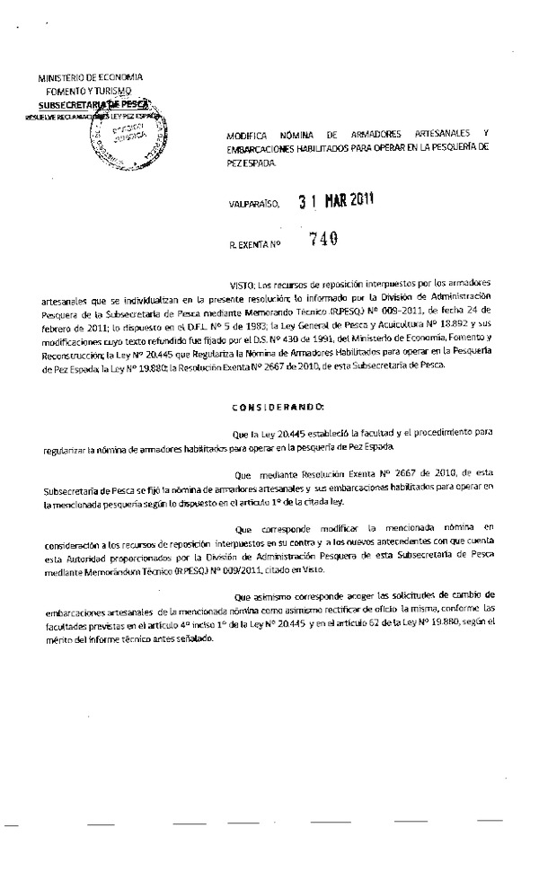 r ex 740-2011 modifica nomina armadores pez espada.pdf