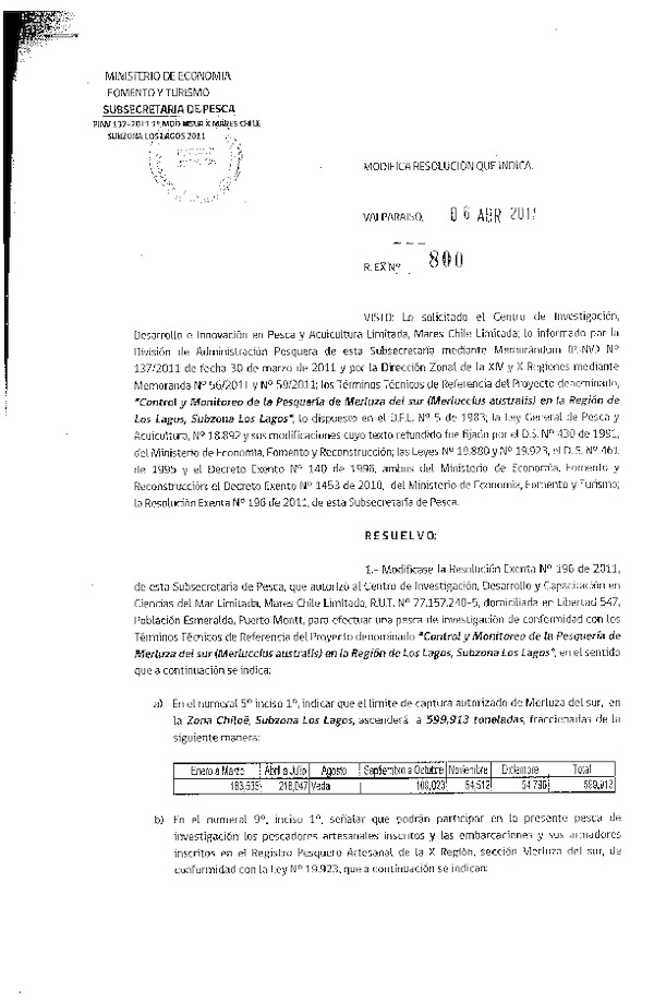 r ex 800-2011 modifica rs 196-2011 mares chile merluza del sur x.pdf