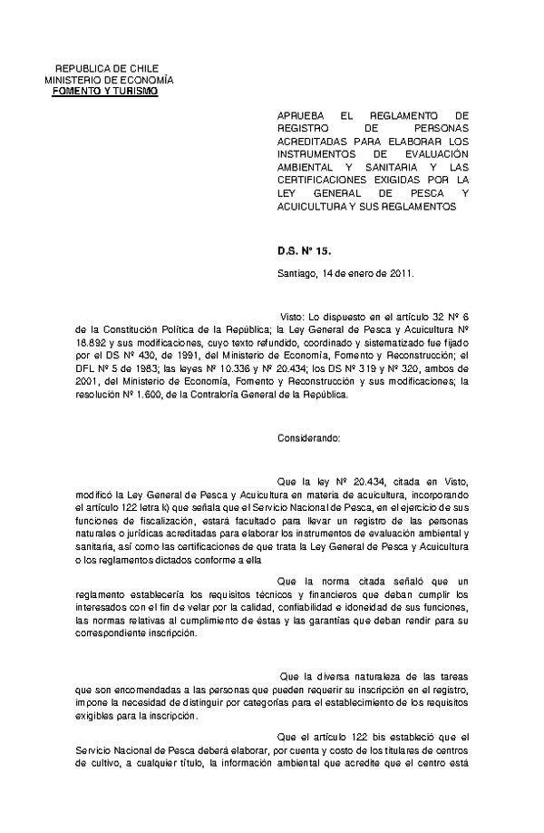 ds 15-2011 reglamento registro personas acreditadas elaborar instrumentos evaluacion ambiental y sanitaria lgpa.pdf