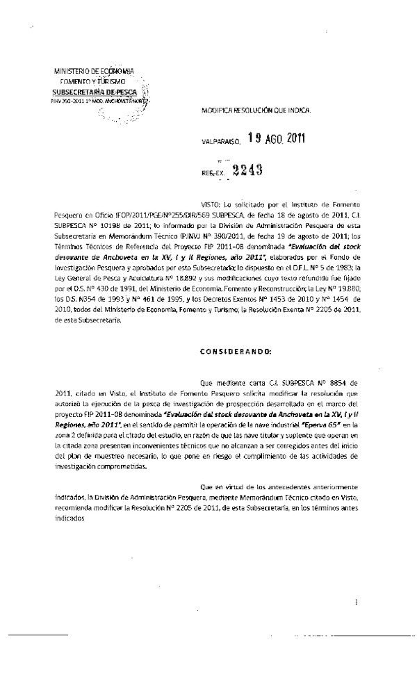 r ex 2243-11 modifica rs 2205-2011 ifop anchoveta xv-i-ii.pdf