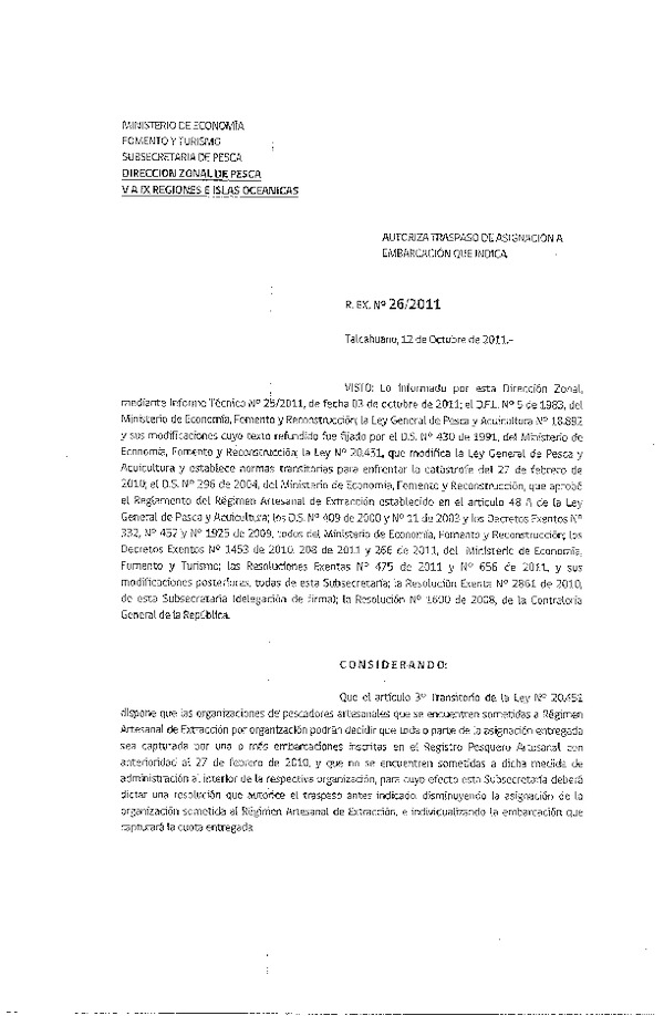 r ex 26-2011 autoriza traspaso a embarcacion viii region.pdf