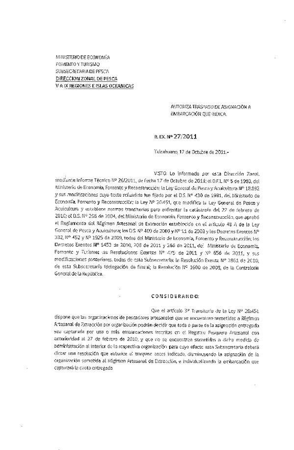 r ex 27-2011 autoriza traspaso a embarcacion viii.pdf