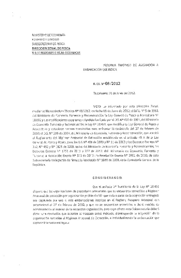 r ex 8-2012 dzp v-ix autoriza traspaso de asignacion a embarcacion.pdf