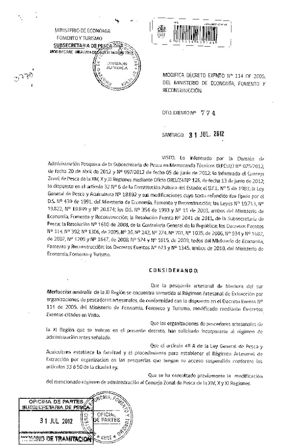 d ex 774-2012 modifica d 114-05 rae merluza del sur xi.pdf