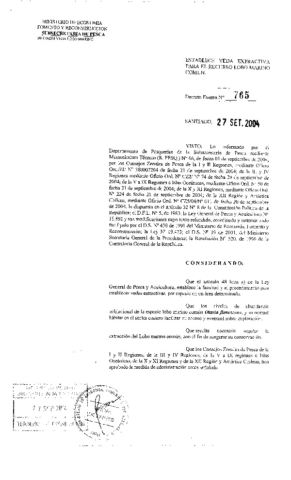 d ex 765-04 establece veda extractiva lobo marino c.pdf