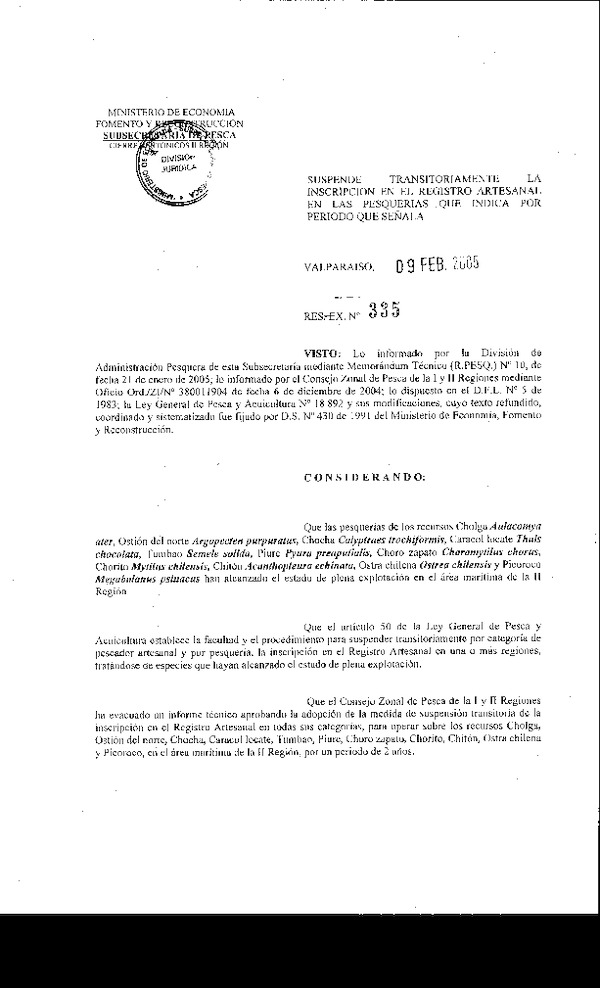 r ex 335-05 cierre bentonicos ii reg.pdf