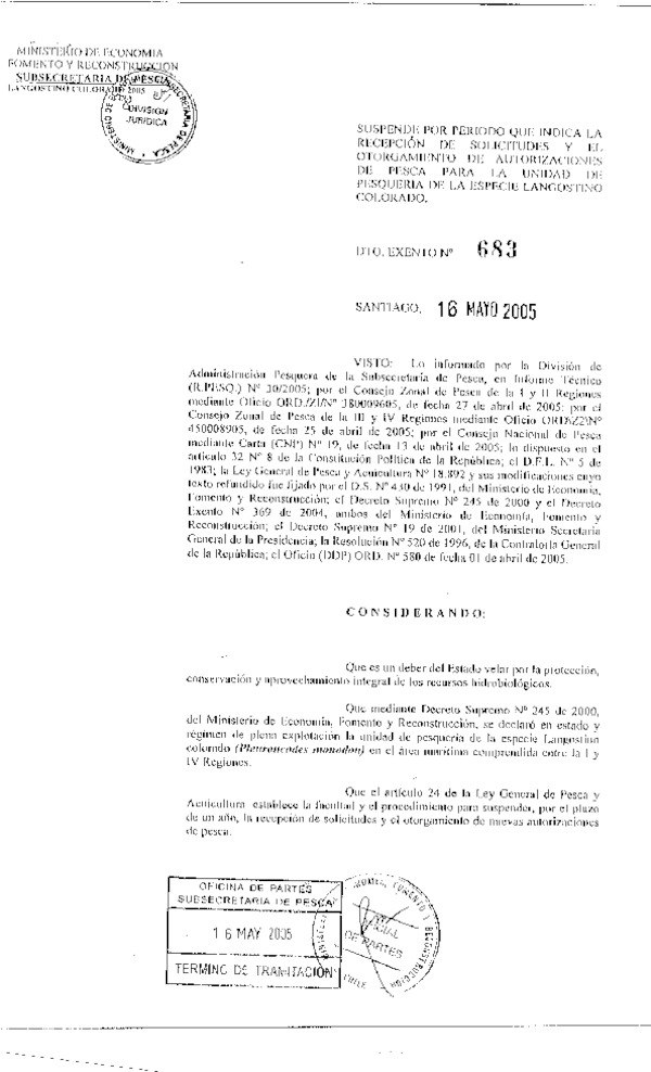 d ex 683-05 suspende autorizaciones pesca l colorado i-iv.pdf