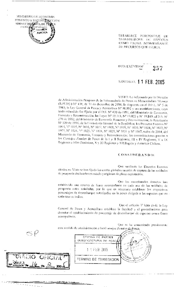 d ex 257-05 porcentaje fauna acompanante i-xii.pdf