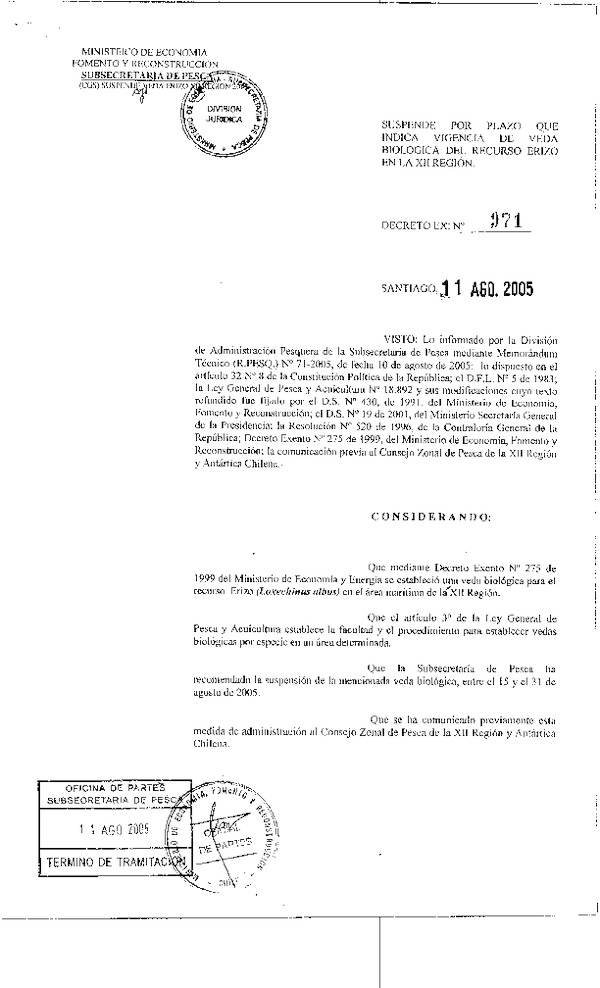 d ex 971-05 suspenede veda erizo xii.pdf