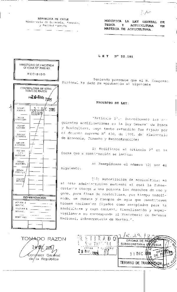 ley 20091-05 mod lgpa.pdf