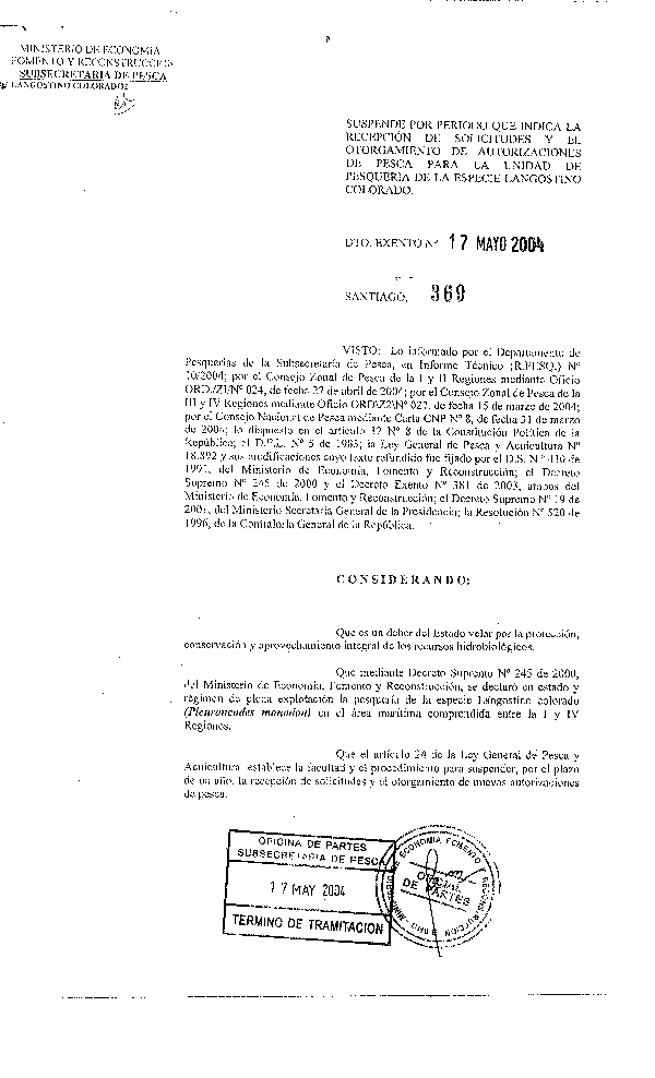 d ex 369-04 suspende autorizaciones pesca l colorado i-iv reg.pdf