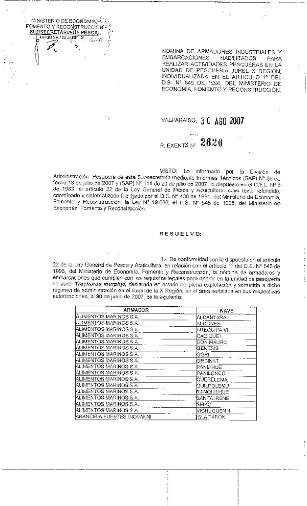 r ex 2626-07 nomina de armadores jurel x.pdf