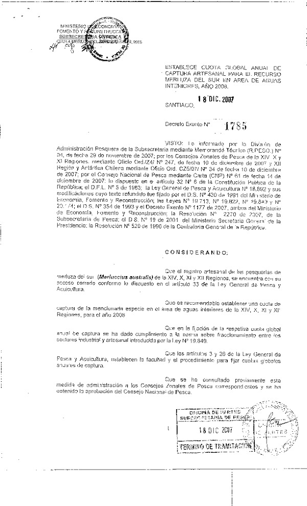 d ex 1785-07 cuota merluza del sur interiores 2008 artesanal xiv-xii.pdf