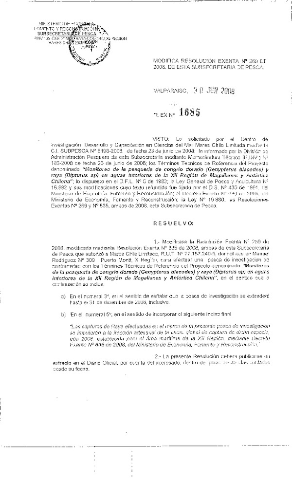 r ex pinv 1685-08 mod r 269-08 mares chilr congrio y raya xii.pdf