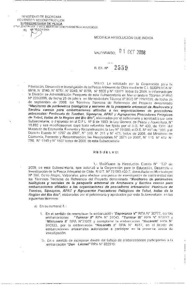 r ex pinv 2559-08 mod r 1532-08 cedipac anchoveta sardina viii.pdf