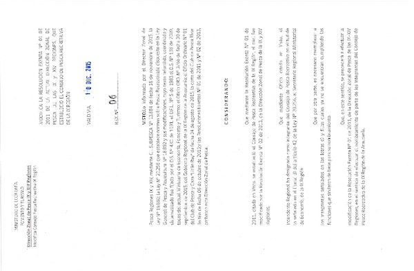Res. Ex. N° 6-2015 Modifica Res. Ex. N° 1-2011 de la Actual DZP IX-XIV Regiones, que Estableció el Consejo de Pesca Recreativa de la IX Región.