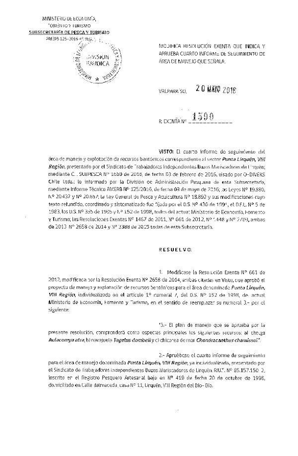 Res. Ex. N° 1590-2016 4° SEGUIMIENTO.