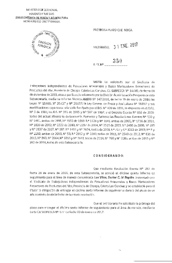 Res. Ex. Nº 350-2017 Prorroga 16° Seguimiento.