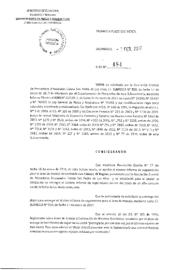 Res. Ex. N° 484-2017 Prorroga 10° Seguimiento.