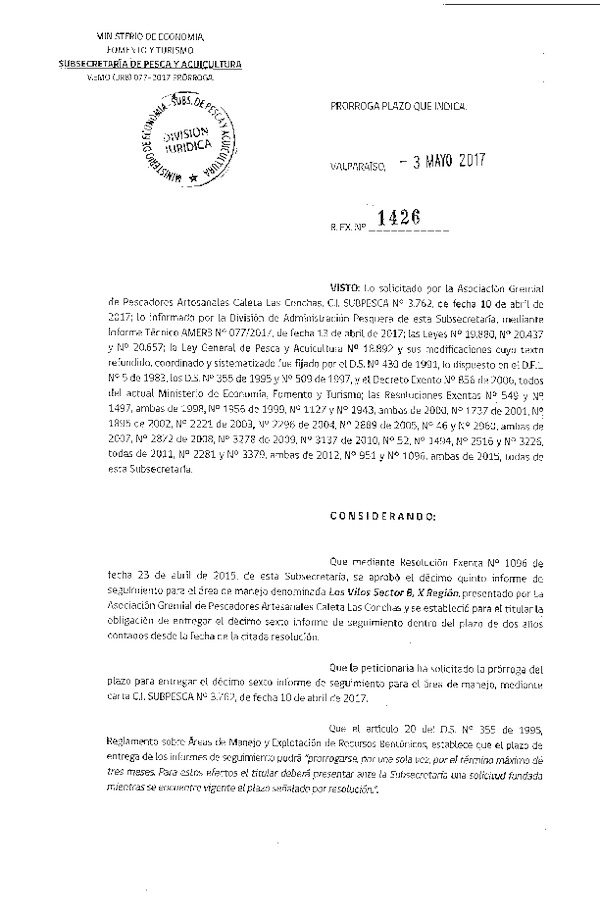 Res. Ex. N° 1426-2017 Prorroga 16° Seguimiento.