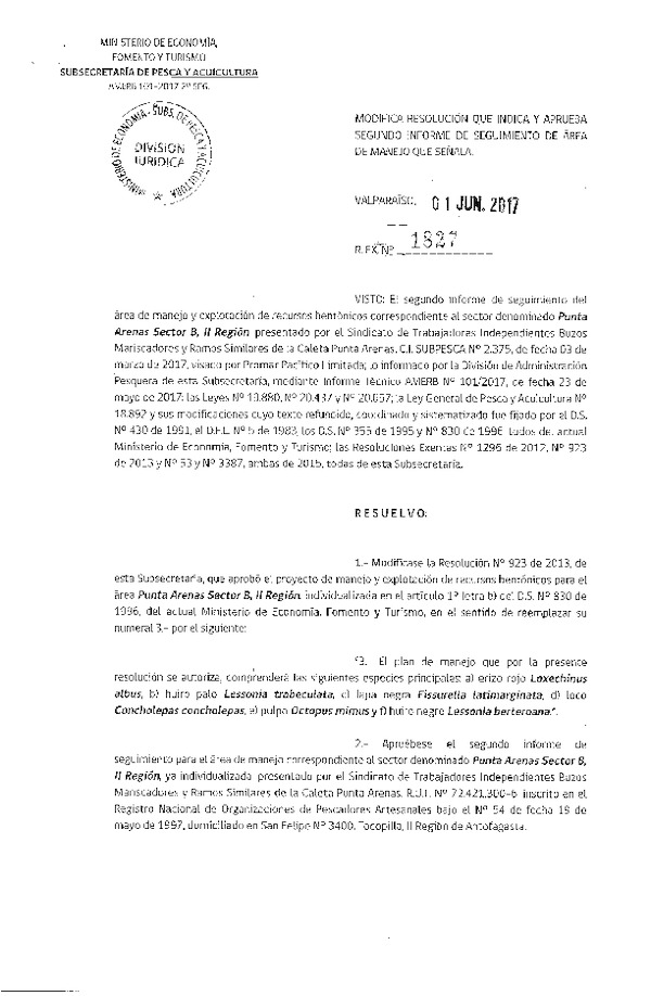 Res. Ex. N° 1827-2017 2° Seguimiento.