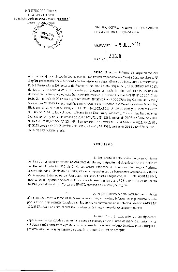 Res. Ex. N° 2220-2017 8° Seguimiento.
