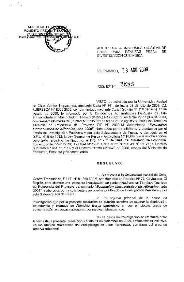 r ex pinv 2885-09 uach alfonsino a juan fernandez.pdf