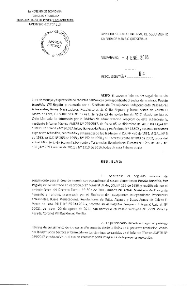 Res. Ex. N° 4-2018 2° Seguimiento.