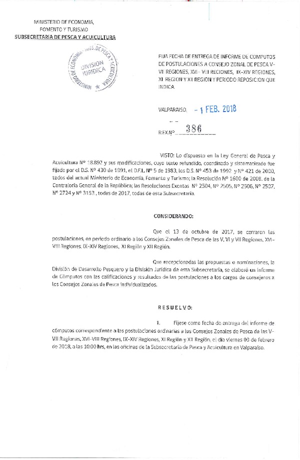 Res. Ex. N° 3153-2017 Amplía Plazo para Nominaciones a Consejos Zonales que Indica. (Publicado en Página Web 02-10-2017) (F.D.O. 10-10-2017)