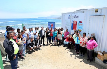 Entrega de planta desalinizadora, caleta El Sauce, Ovalle, region de Coquimbo