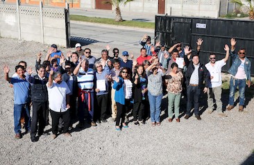Caleta San Pedro de la Serena, región de Coquimbo, con los ganadores del concurso de proyectos de diversificación productiva.